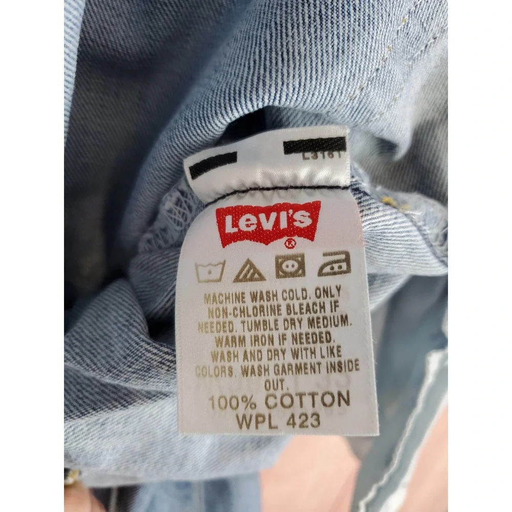 Levi's 501 Mens Jeans Sz 38 X 32 Blue Denim 100% Cotton Button Fly Straight-Leg